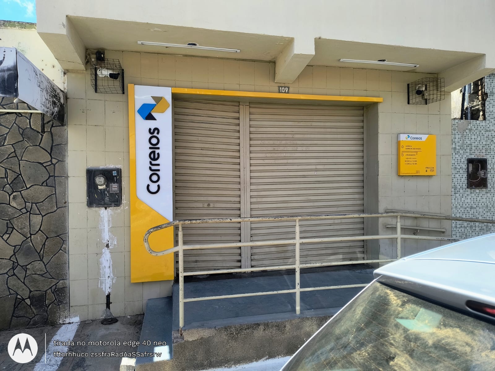 Agência dos Correios fechada em  Barra de São Miguel